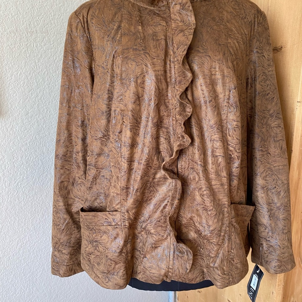 Elementz Brown Textured Women's Blazer